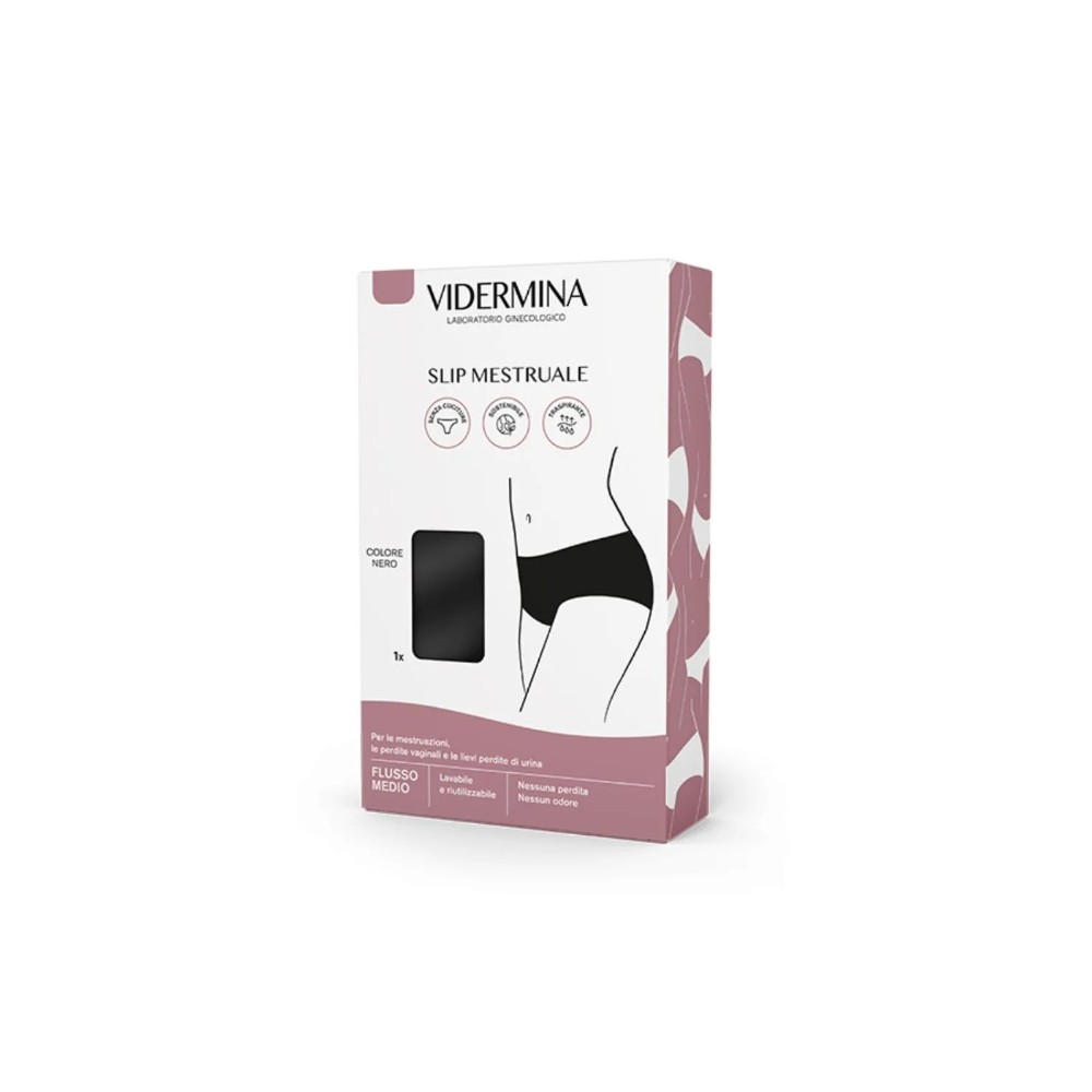 Vidermina Slip Mestruale Riutilizzabile Taglia M Nero 1 Slip