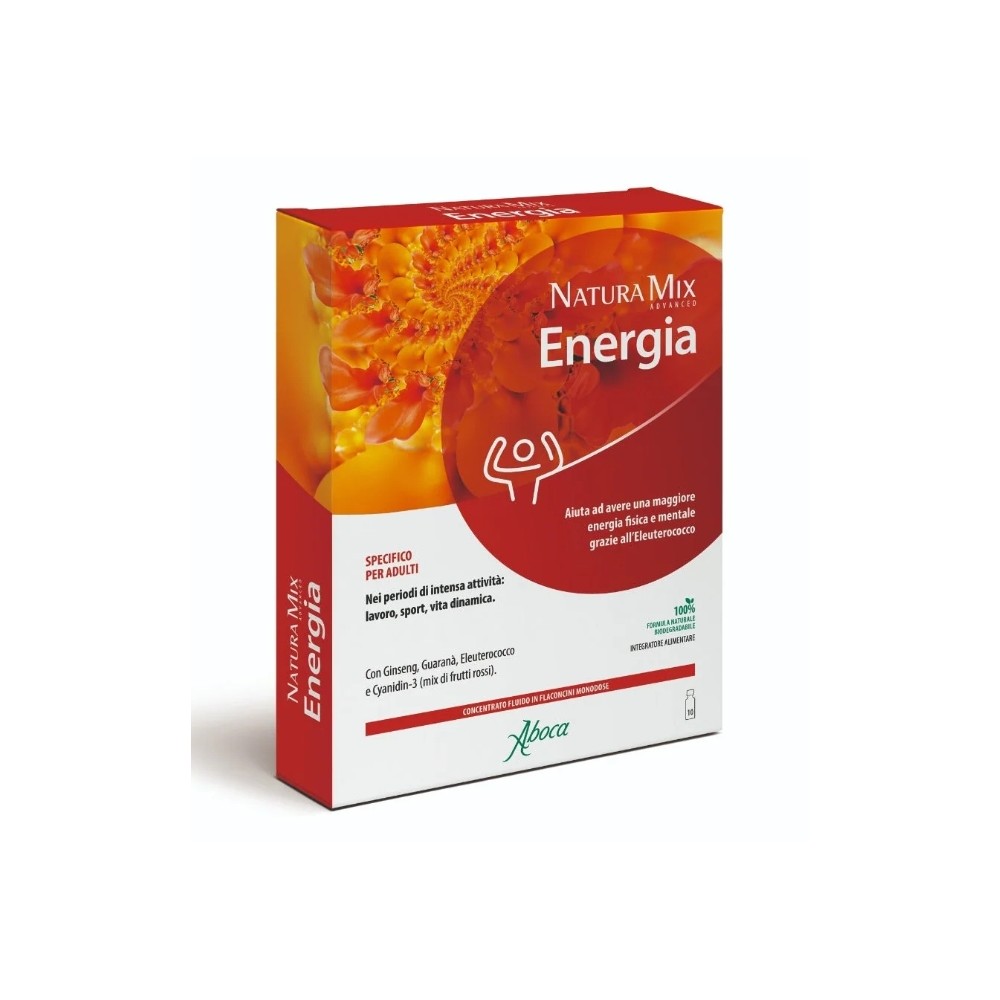 Natura Mix Advanced Energia 10 Flaconi | Integratore Energia e Vitalità